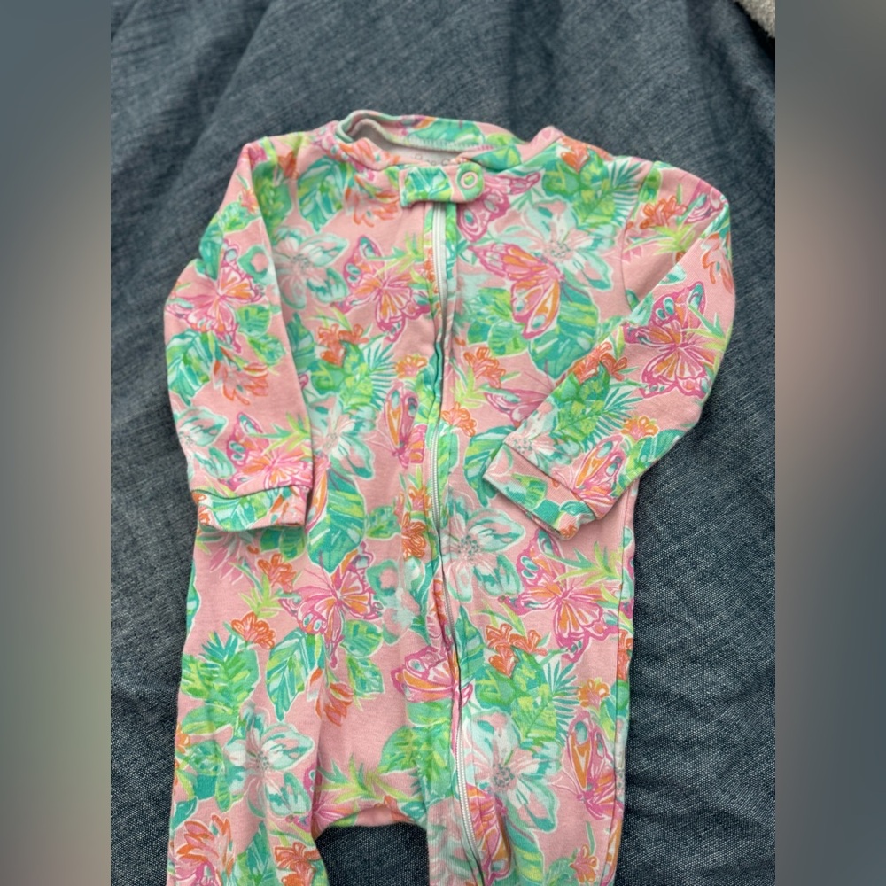 Floral Butterfly Baby Onesie